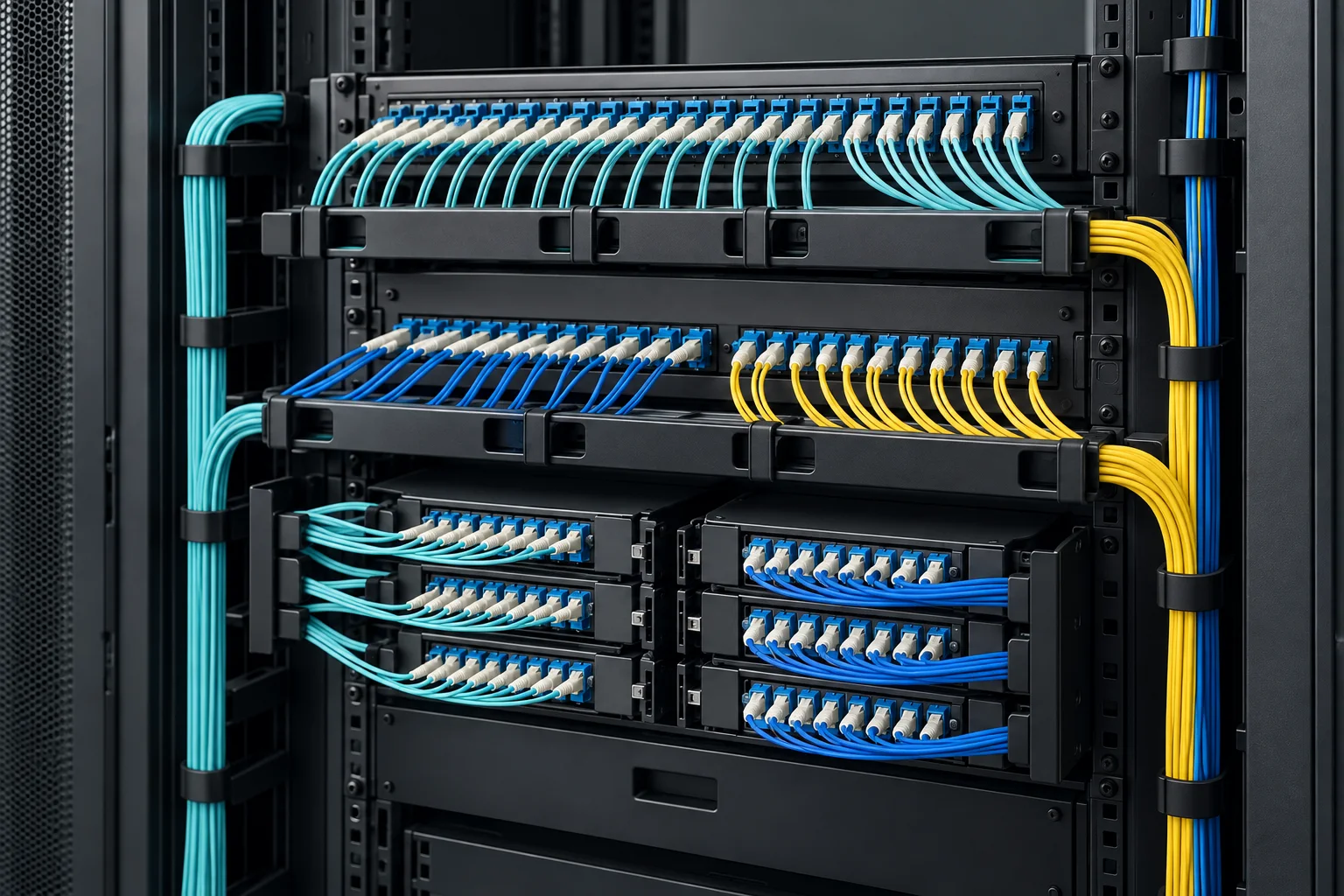 High-density rack-mount fiber patch panel