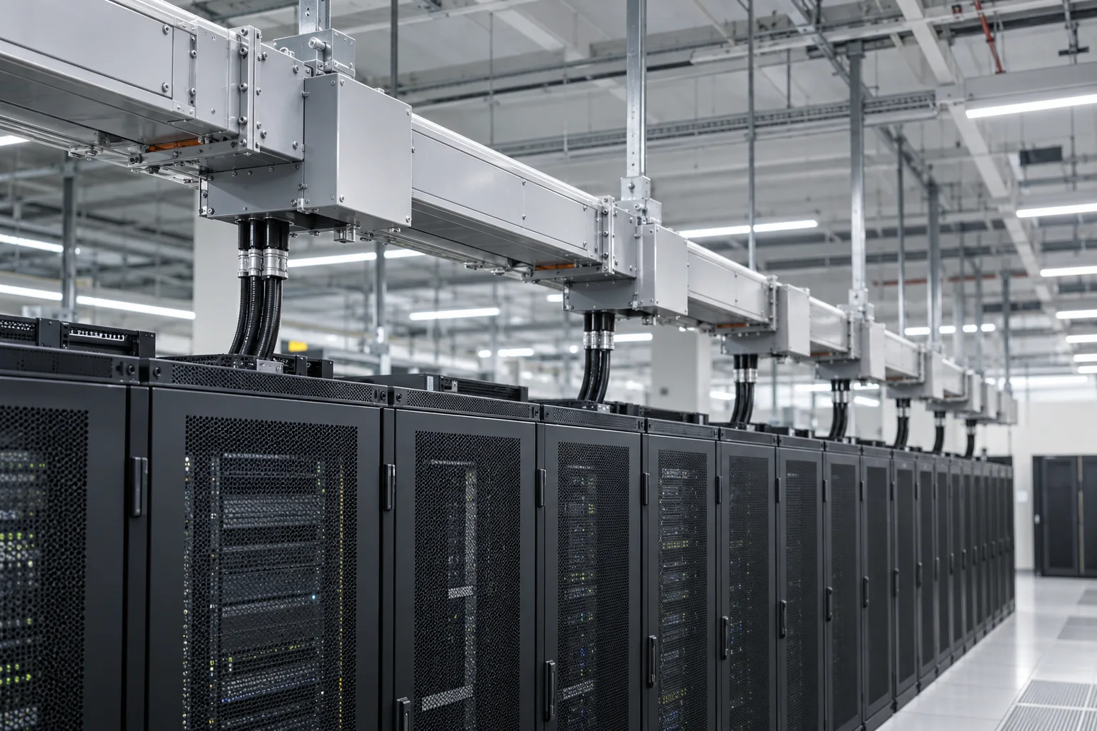 Overhead smart busbar system with tap-off units