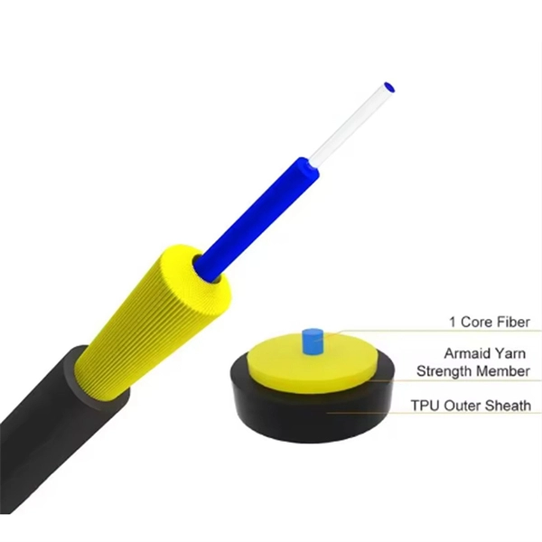 Custom-made 2-core indoor optical fiber cable