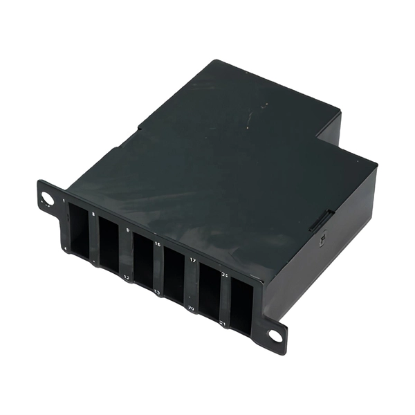 Track lights mounted on cable trays